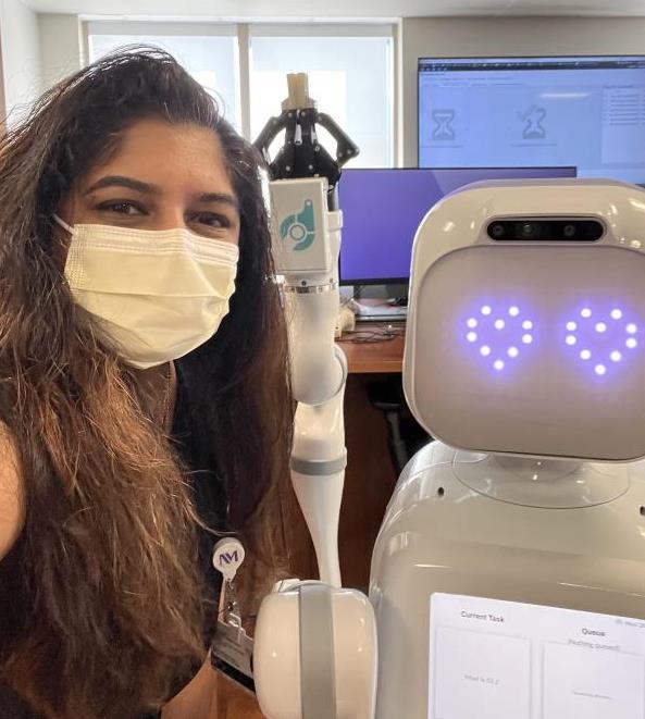 Northwestern Medicine Employee with Moxi